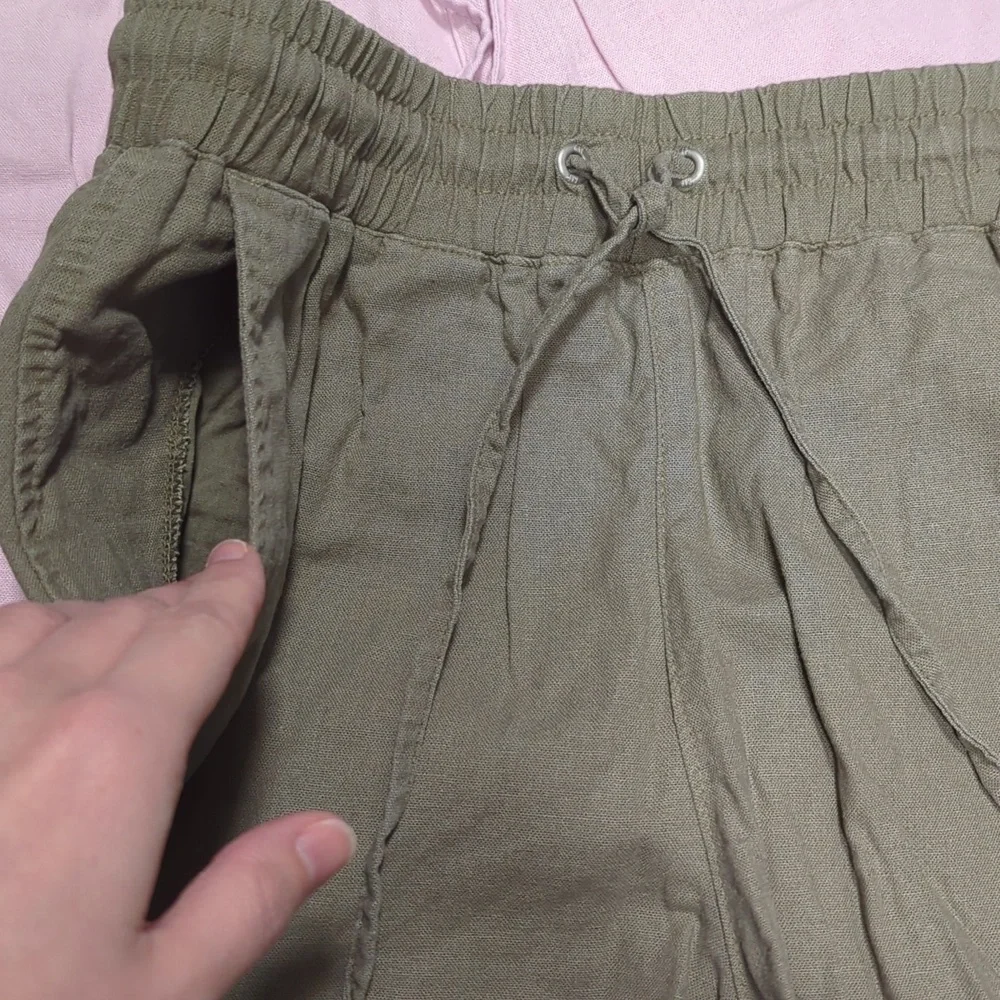 GAP Pink and Green Linen Shorts - Picture 6 of 7